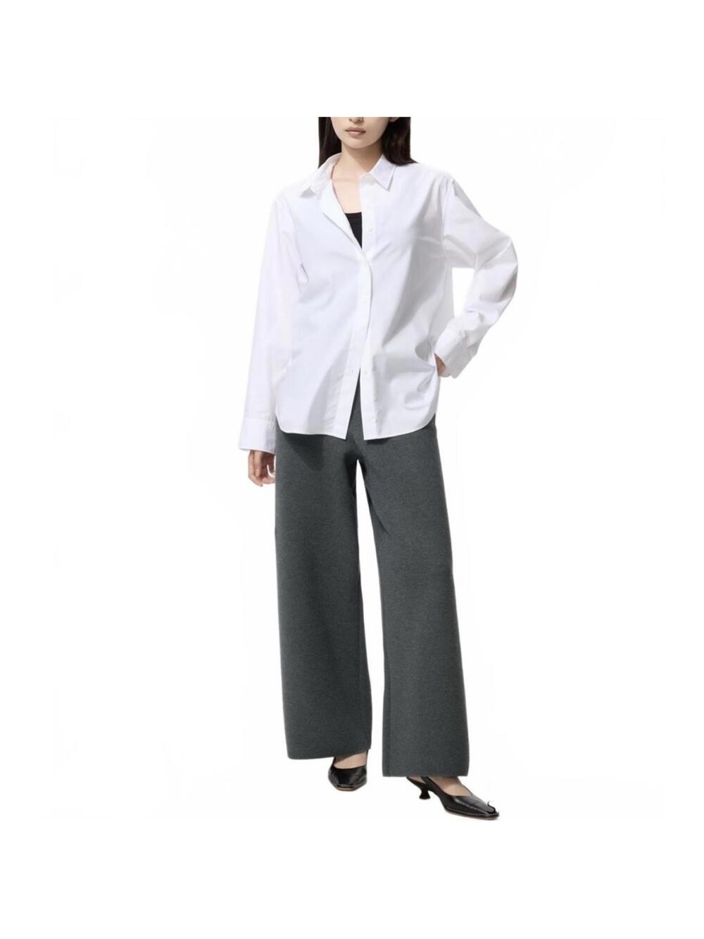 Uniqlo Milano Ribbed Gray Pants